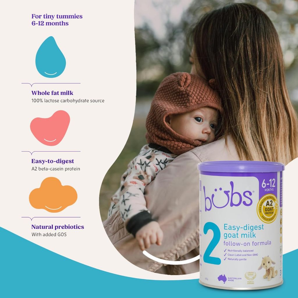 Bubs Goat Milk Infant Formula Stage 2, Infants 6-12 months, 14.1 oz