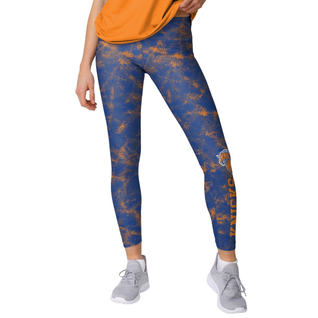 FOCO New York Knicks NBA Womens Team Color Cloud Leggings - M