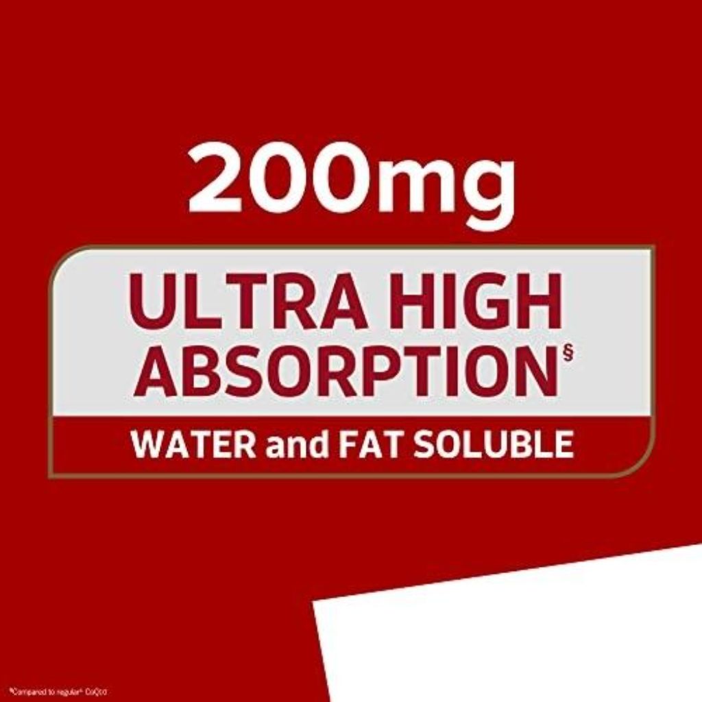 Qunol CoQ10 200mg Softgels  Ultra CoQ10 - Ultra High Absorption Coenzyme Q10 Supplements - Antioxidant Supplement for Vascular and Heart Health & Ener