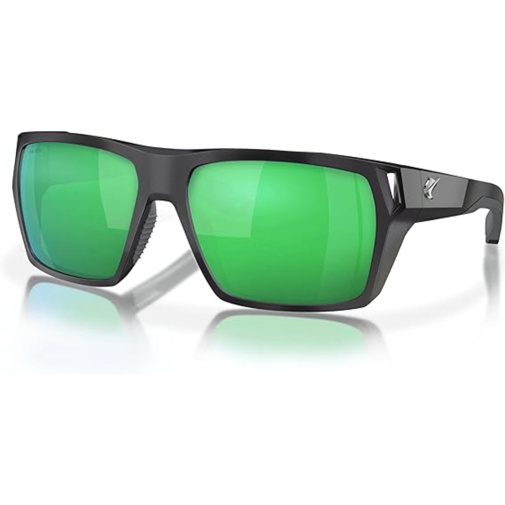 Fin-Nor Browns Bay Sunglasses - Matte Black Frame/Green Mirror Copper PC Lens