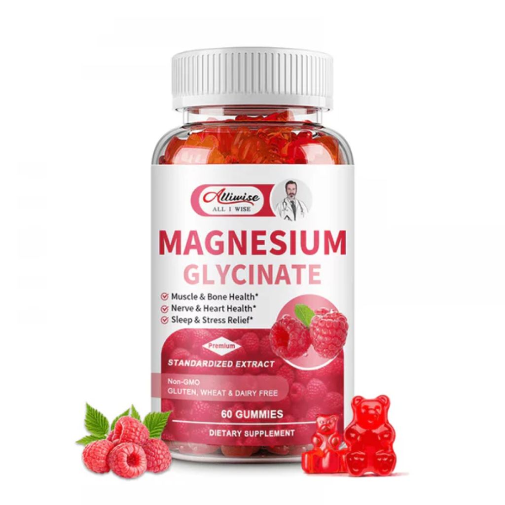 Magnesium Glycinate Gummies 600mg - Sugar Free Magnesium Supplement to Support Relaxation, Stress Relief, Heart Health
