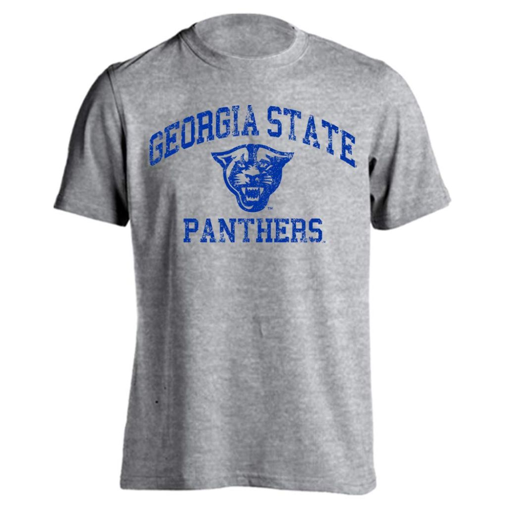 Sport Your Gear Georgia State Panthers Retro Short Sleeve T-Shirt (Athletic Heather - X-Large)