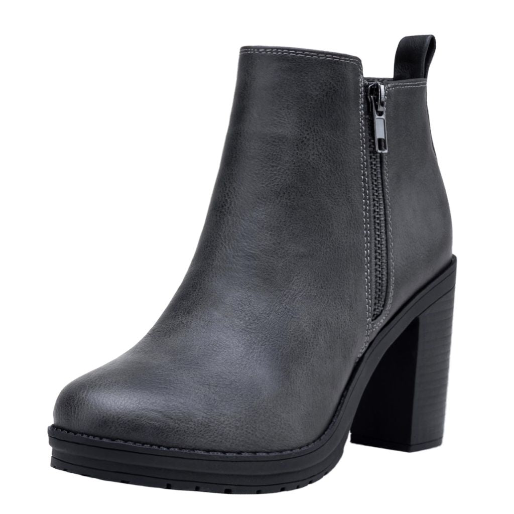 Jeossy Women's 9676 Ankle Booties Platform Chunky Heel Boots, Whisky, Size 11M US(DJY9676 Whisky 11)