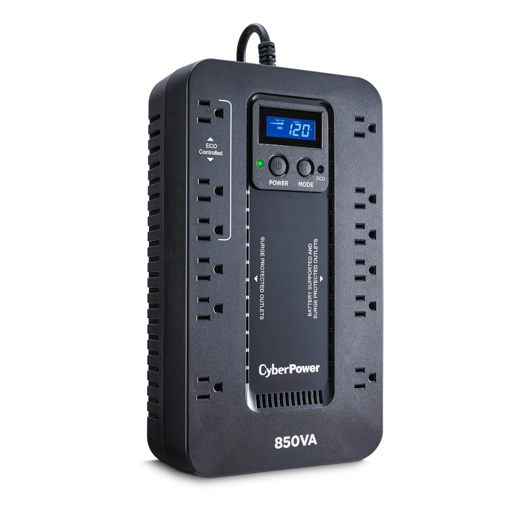 CyberPower EC850LCD Ecologic UPS Battery Backup and Surge Protector