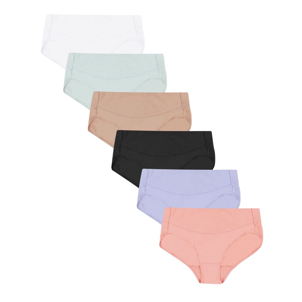 SZ 6/M, Hanes Signature Microfiber Smoothing Hi-Cut (Pack of 6)