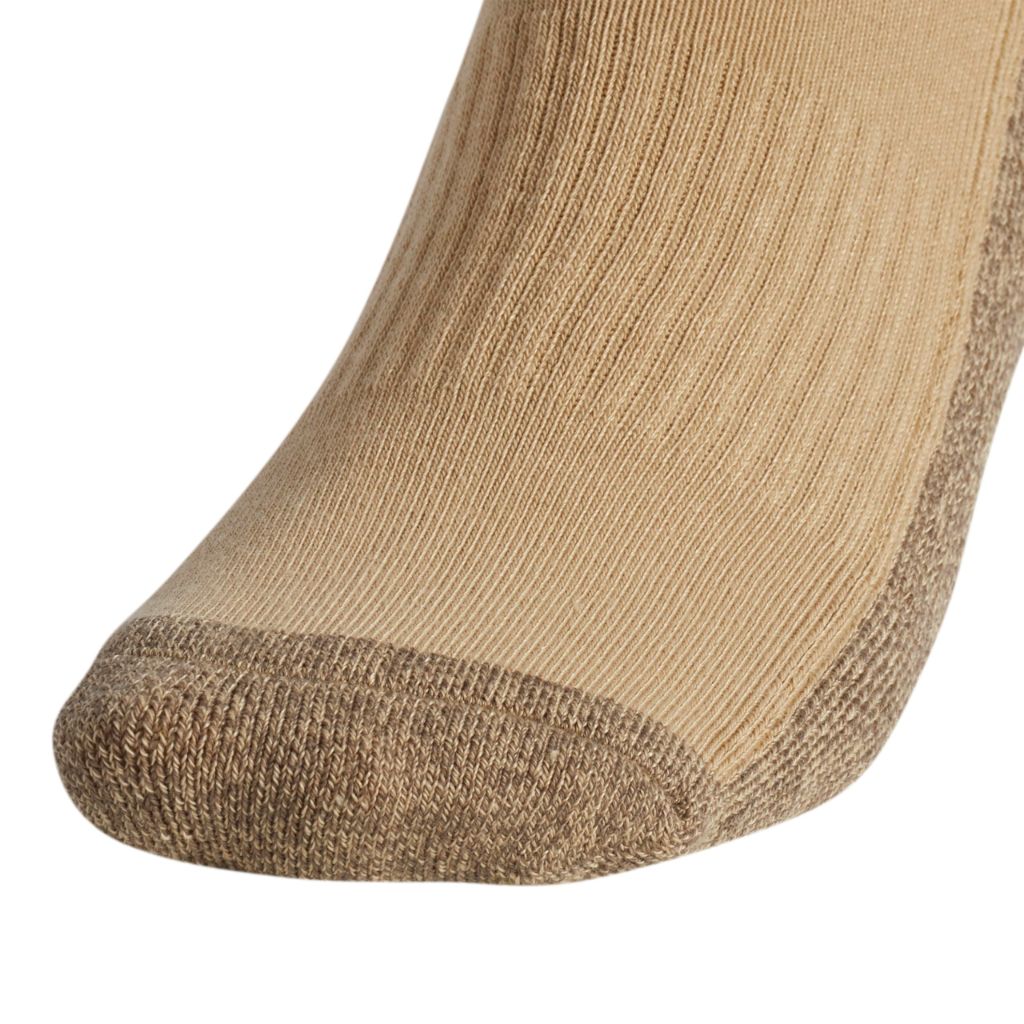 Men's Adidas 3-pack Cushioned Quarter Socks, Size: 6-12, Beige Cargo Black