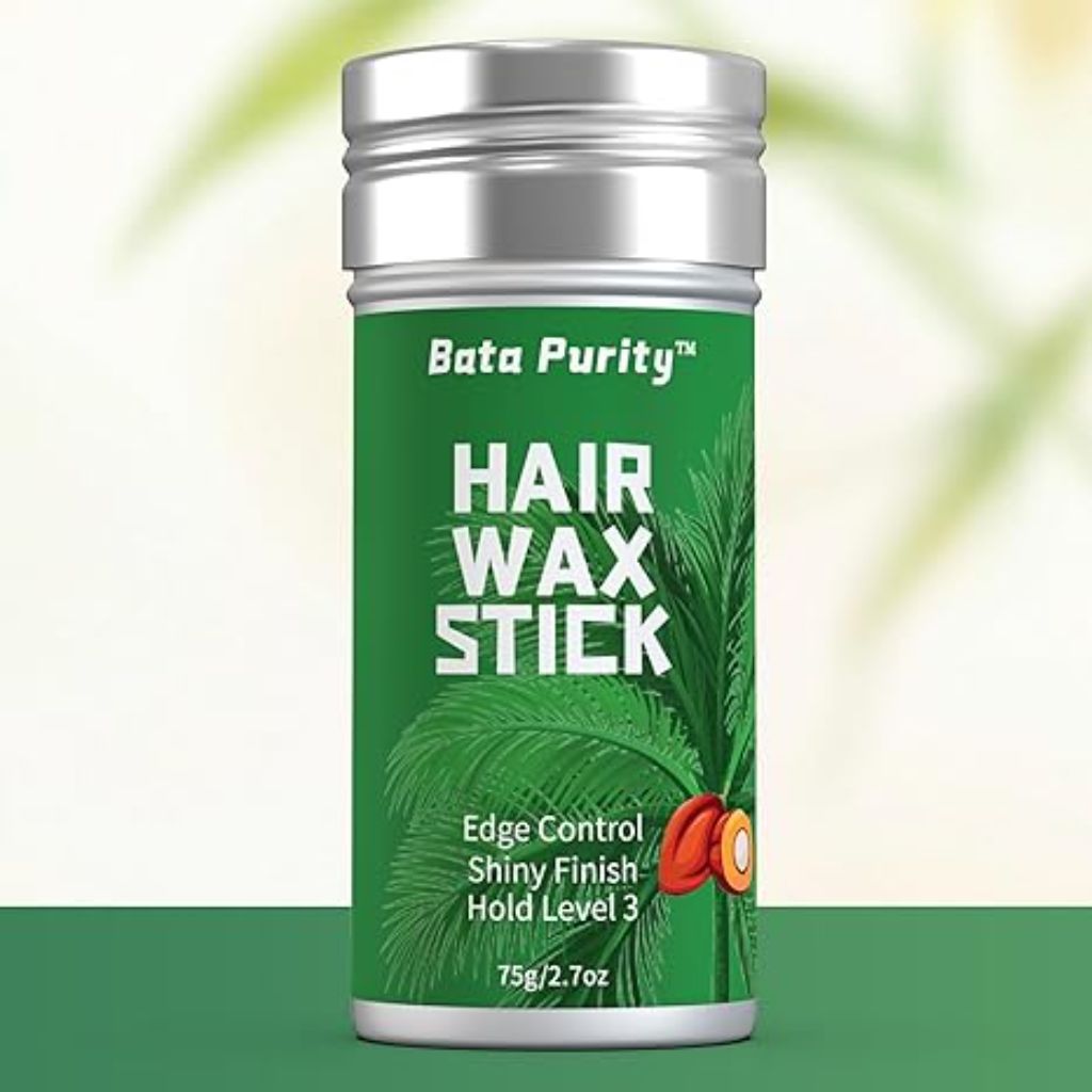 Bata Purity Natural Beeswax Hair Wax Stick for Strong Hold & Flyaway Control - 2.7 oz.