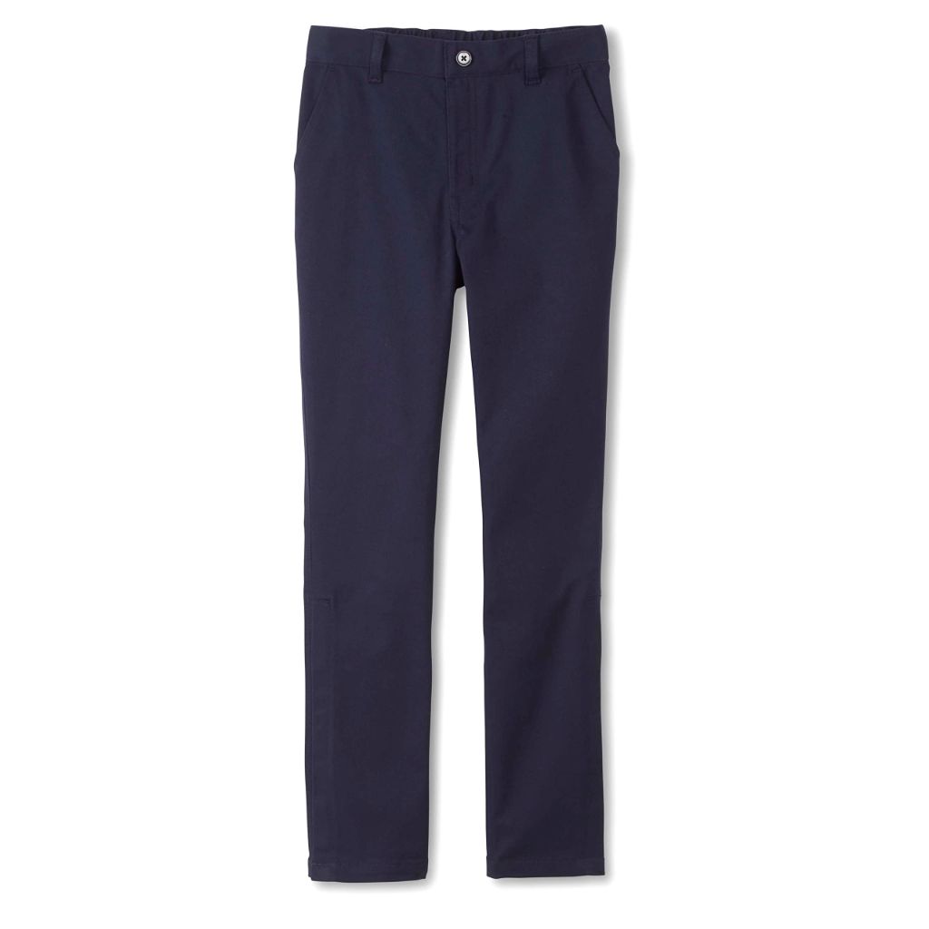 French Toast Girls Adaptive Straight Leg Stretch Twill Pant, Navy, 6