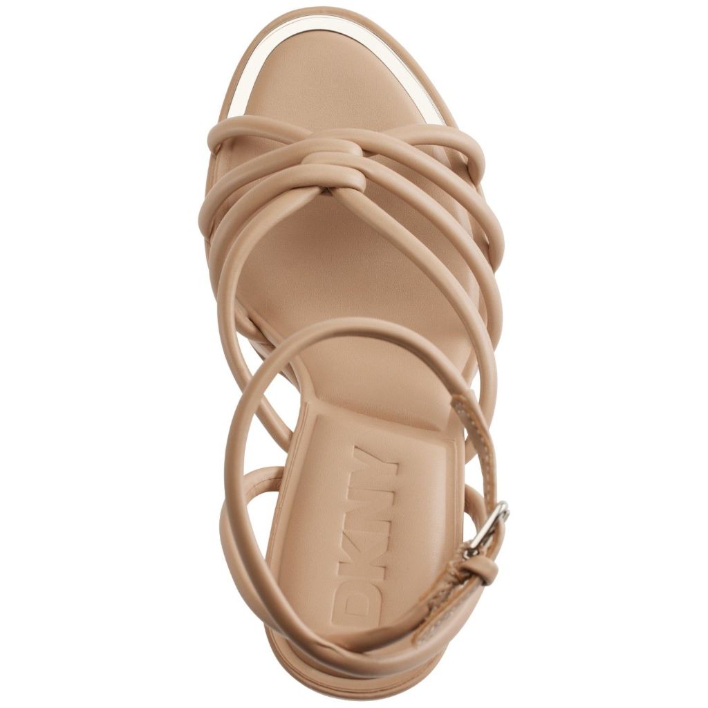 Dkny Women's Delicia Strappy Knotted Platform Sandals - Light Taupe 9.5