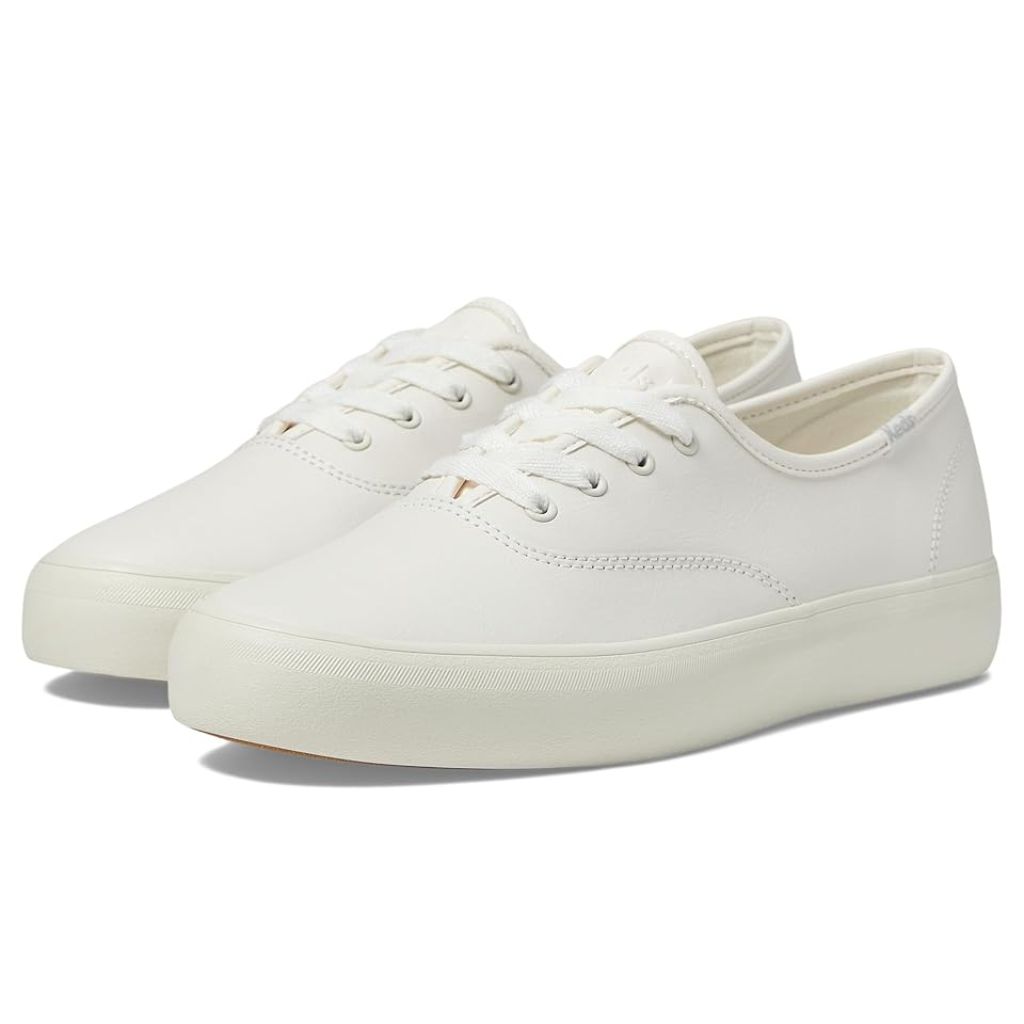 Keds Champion Athletic Shoes White Leather Women's 5 Medium, Canvas/Rubber