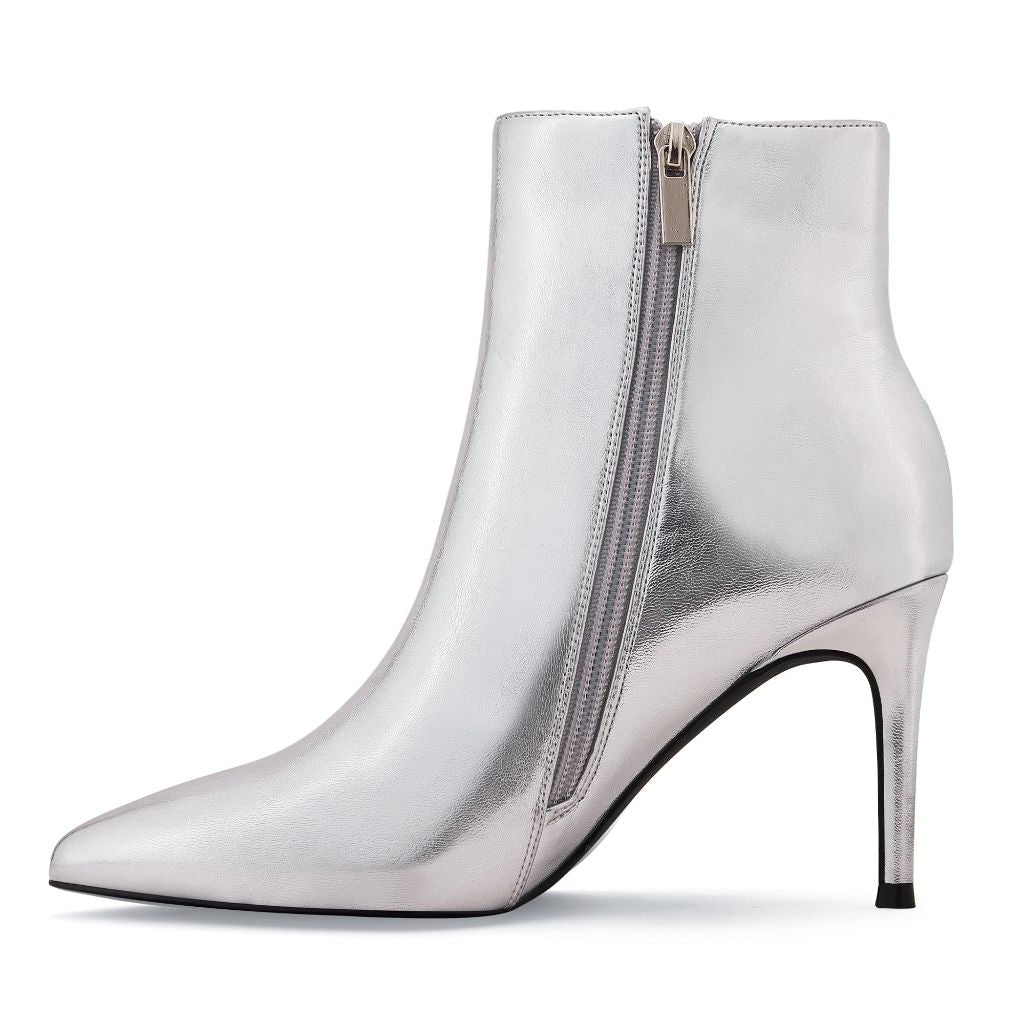 Elisabet Tang Womens Ankle Boots, Silver - size 8