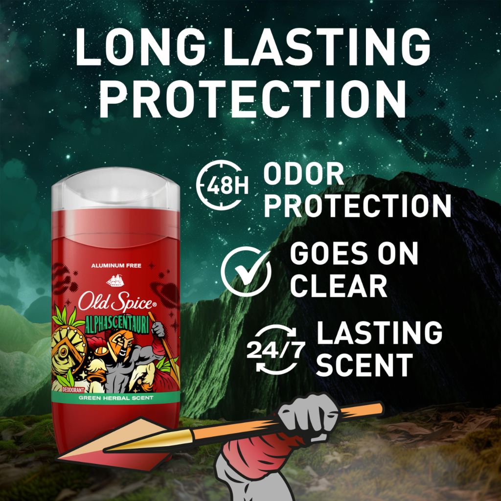 Old Spice Aluminum Free Deodorant for Men Green Herbal Scent, 3.0 oz
