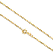 14K Gold Box Chain Necklaces for Women 0.8/1/1.2mm | Gold