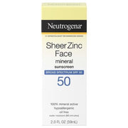 Neutrogena Sheer Zinc Face Dry-Touch Mineral Sunscreen - Broad Spectrum SPF 50, 2 Fl. Oz.