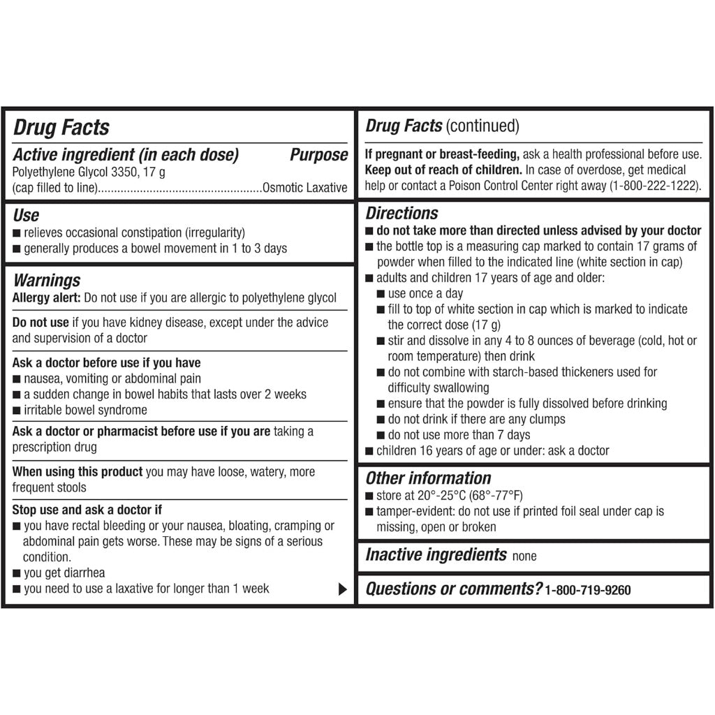 GoodSense Clearlax Polyethylene Glycol Osmotic Laxative Powder - 17.90 oz, 3 Pack