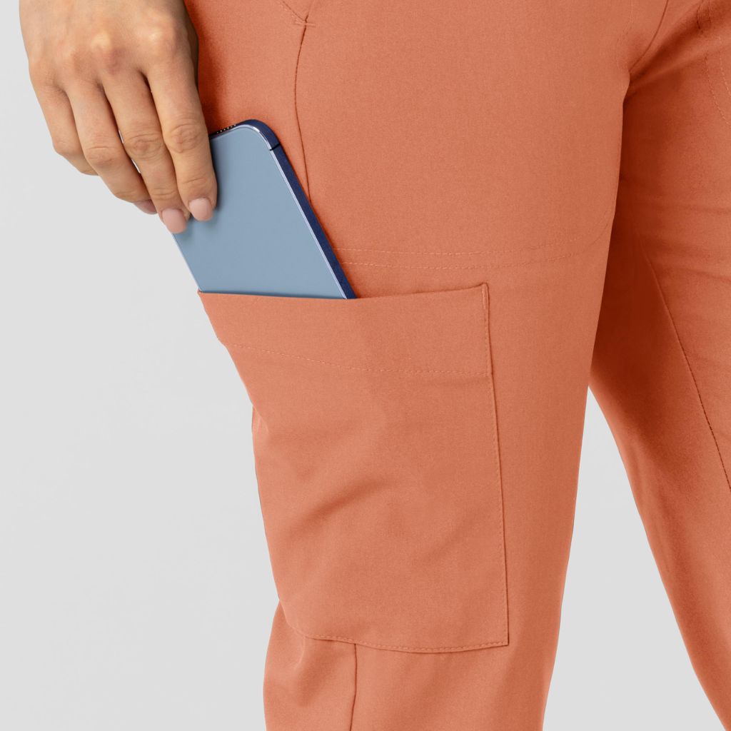 Wink W123 Women's Flex-n-Reach Track Scrub Pant - Terracotta, 3X Petite