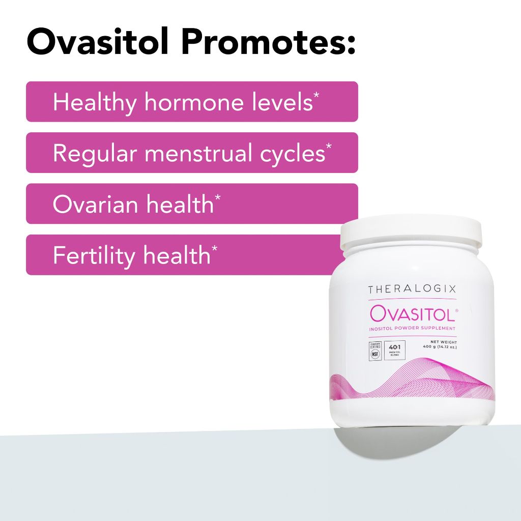 Theralogix Ovasitol Inositol Powder - 90-Day Supply - Myo-Inositol & D-Chiro Inositol- 400 g (180 Servings)
