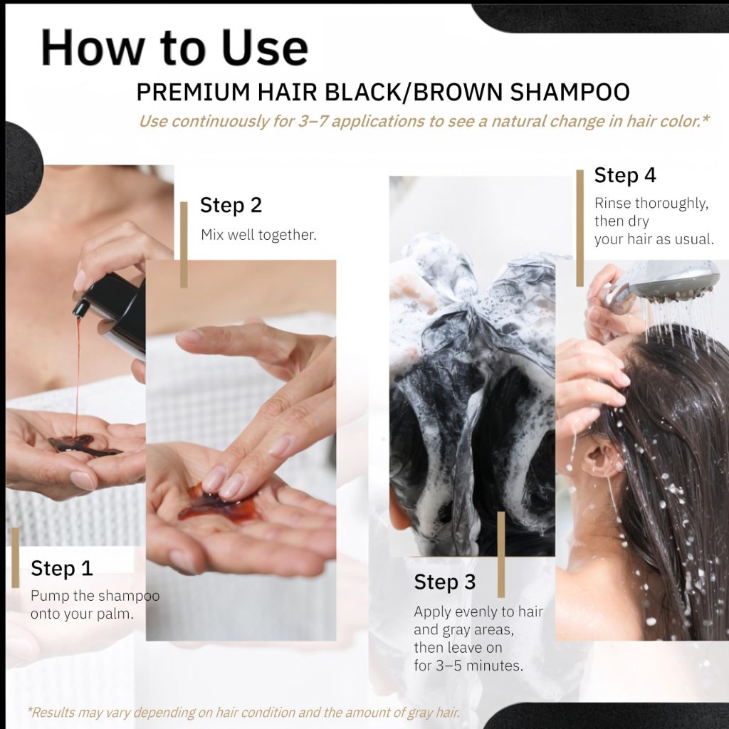 Iroiro Premium Hair Black/Brown Shampoo (Black) 8.46oz