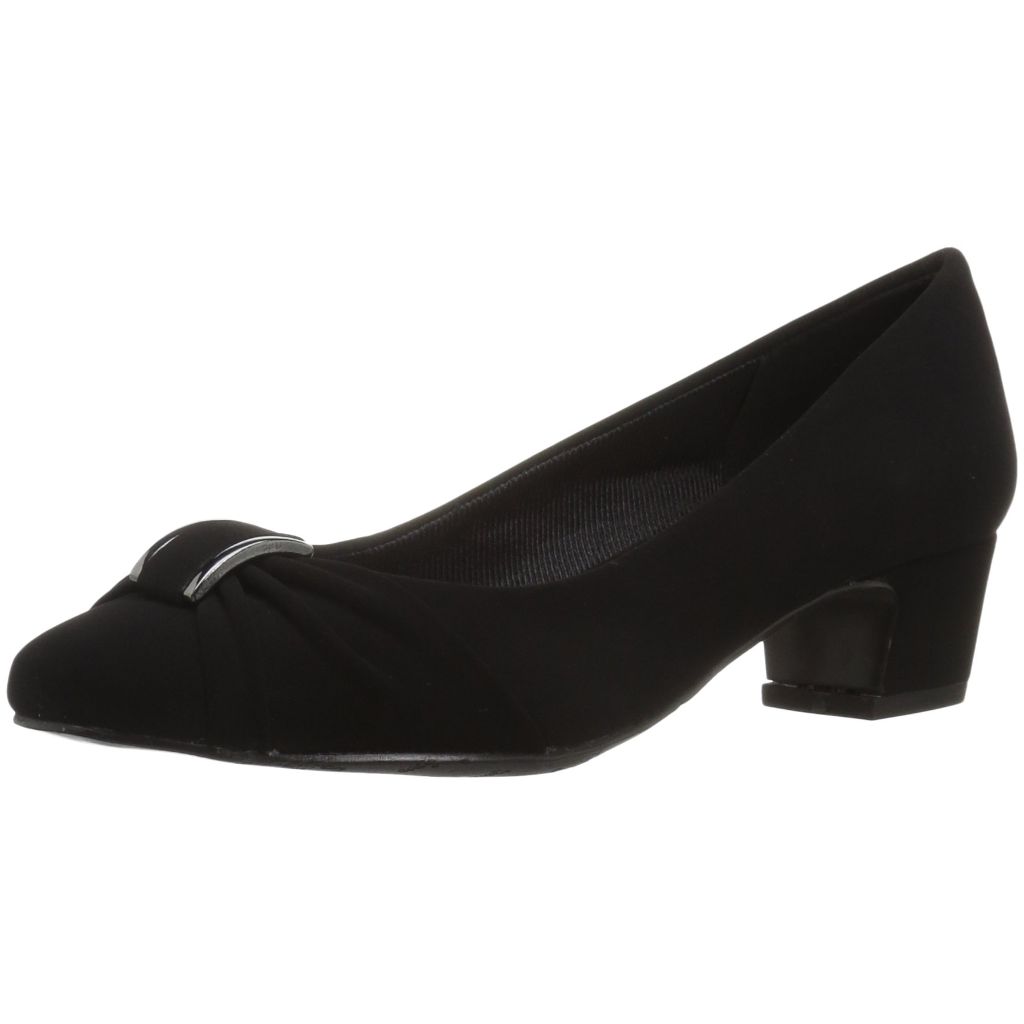Easy Street Women's Eloise Block Heeled Pumps, Black Lamy - size 9 Narrow