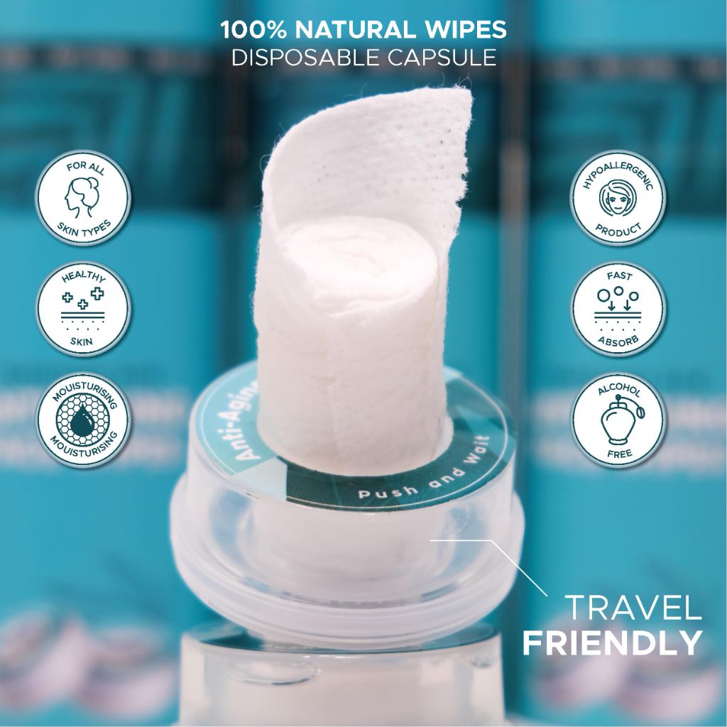 Handy Towel Anti-Aging Facial Care Wipes, 8 Count