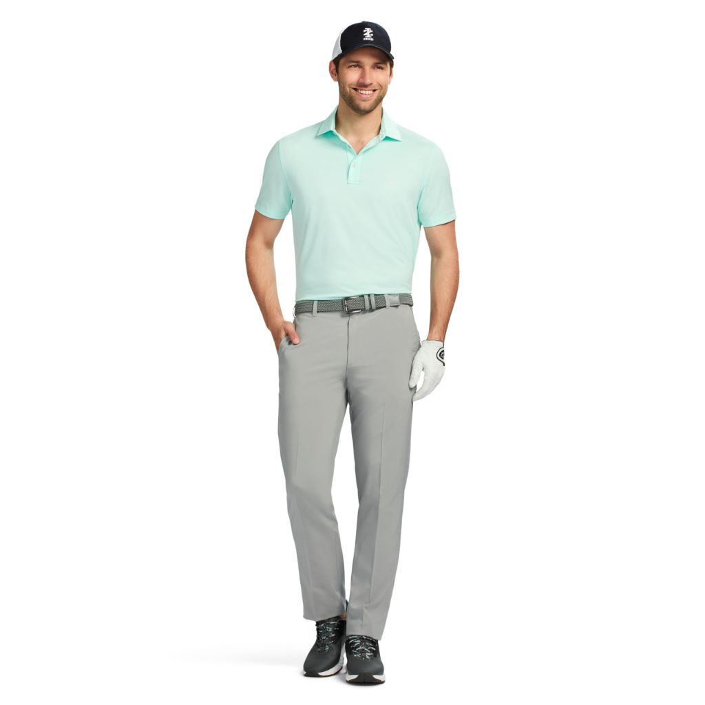 Izod Men's Swingflex Performance Mesh Polo, Limpet Shell, SZ S