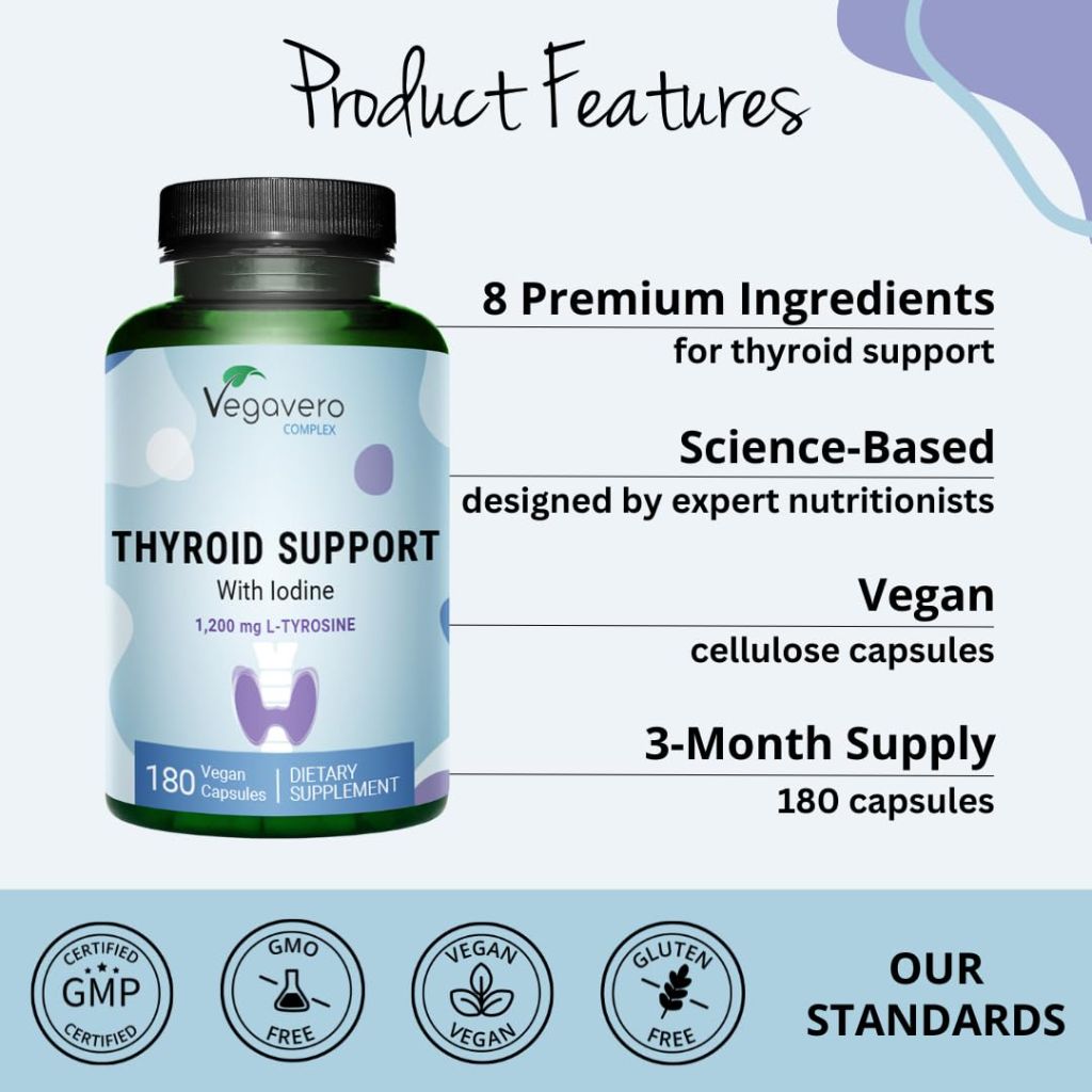 Vegavero Thyroid Support - 180 Capsules
