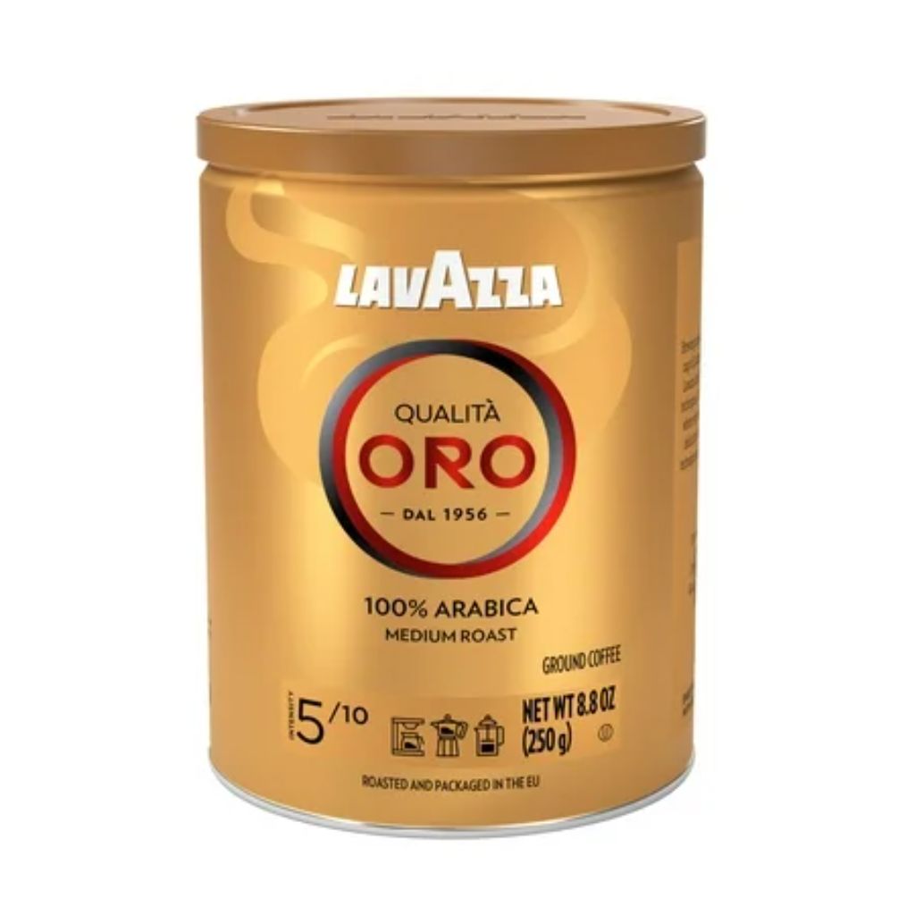 Lavazza Qualità Oro Ground Coffee  Medium Roast  100% Arabica  8.8 oz Tin