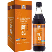 52USA Chinese Black Vinegar 16.9 fl oz (500ml), 3 Years Mature Aged Black Rice Vinegar