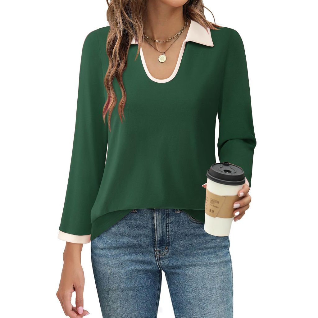 Womens  3/4 Length Sleeve Blouse