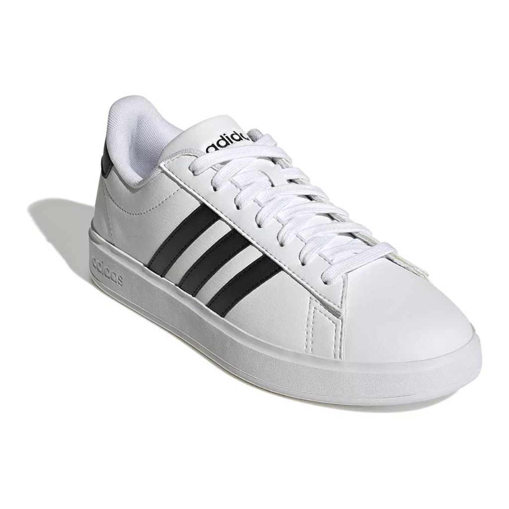 adidas Women's Grand Court Cloudfoam Lifestyle Sneakers - White/Black/White, Size 5.5