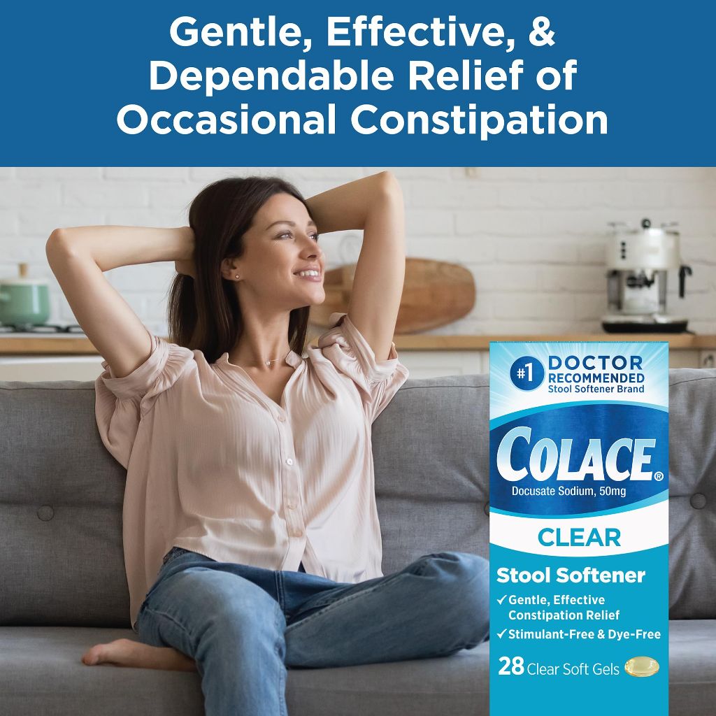 Colace Clear Stool Softener Soft Gel Capsules - 28ct
