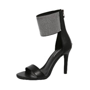 CARLKARIDA Women's High Heel Sandals Open Toe Ankle Tie Dressy Heeled Sandals for Prom, US8