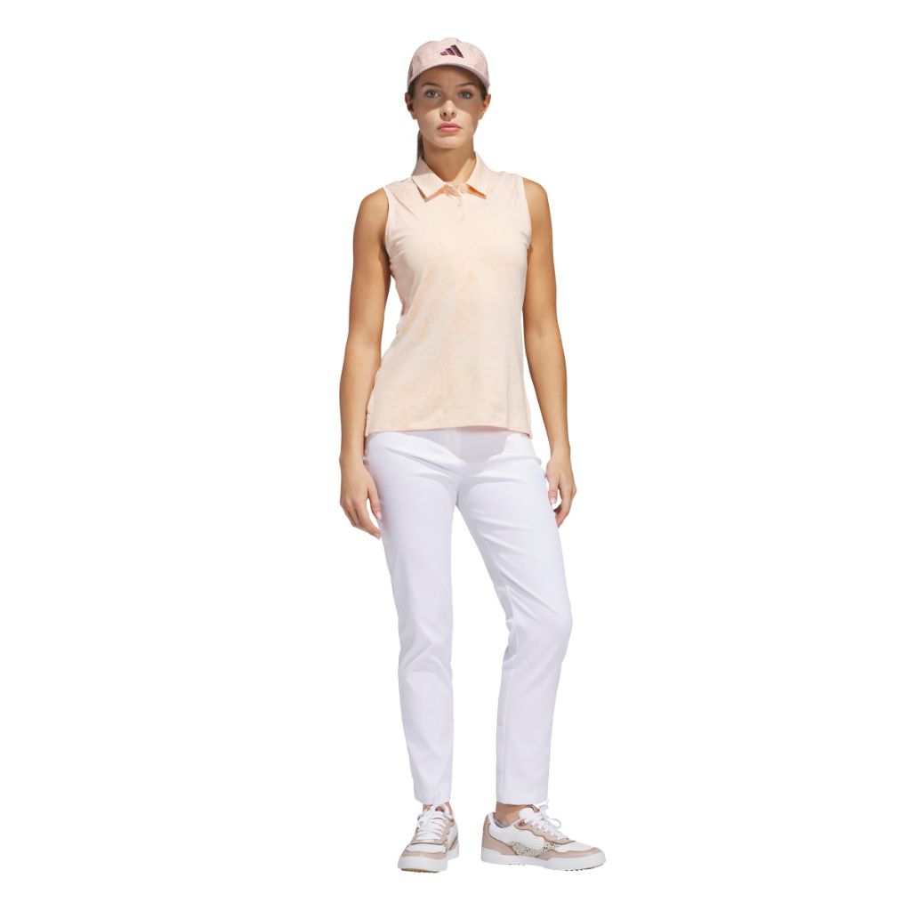 Adidas Women's Ultimate365 Jacquard Polo Shirt, Powder Coral, Medium