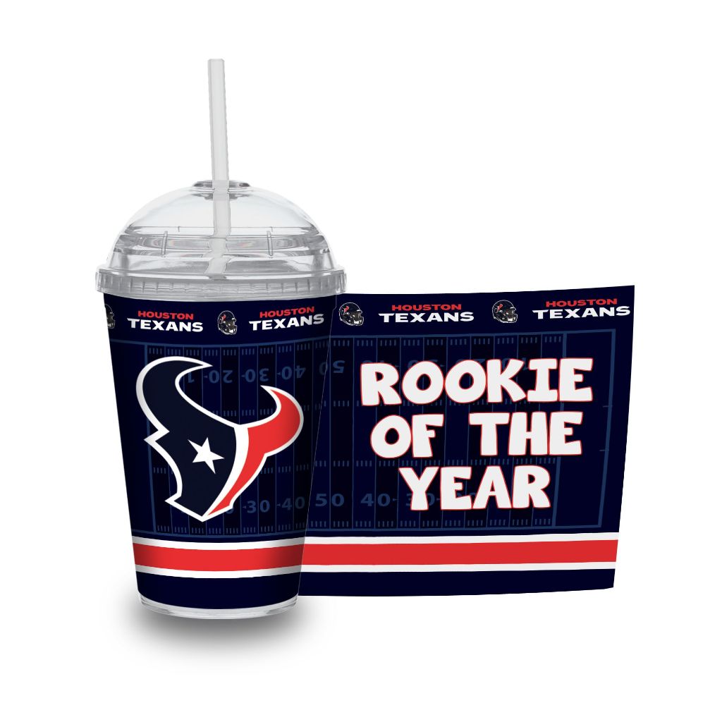 Rico Industries NFL Football Houston Texans Rookie of The Year 12oz Acrylic Tumbler