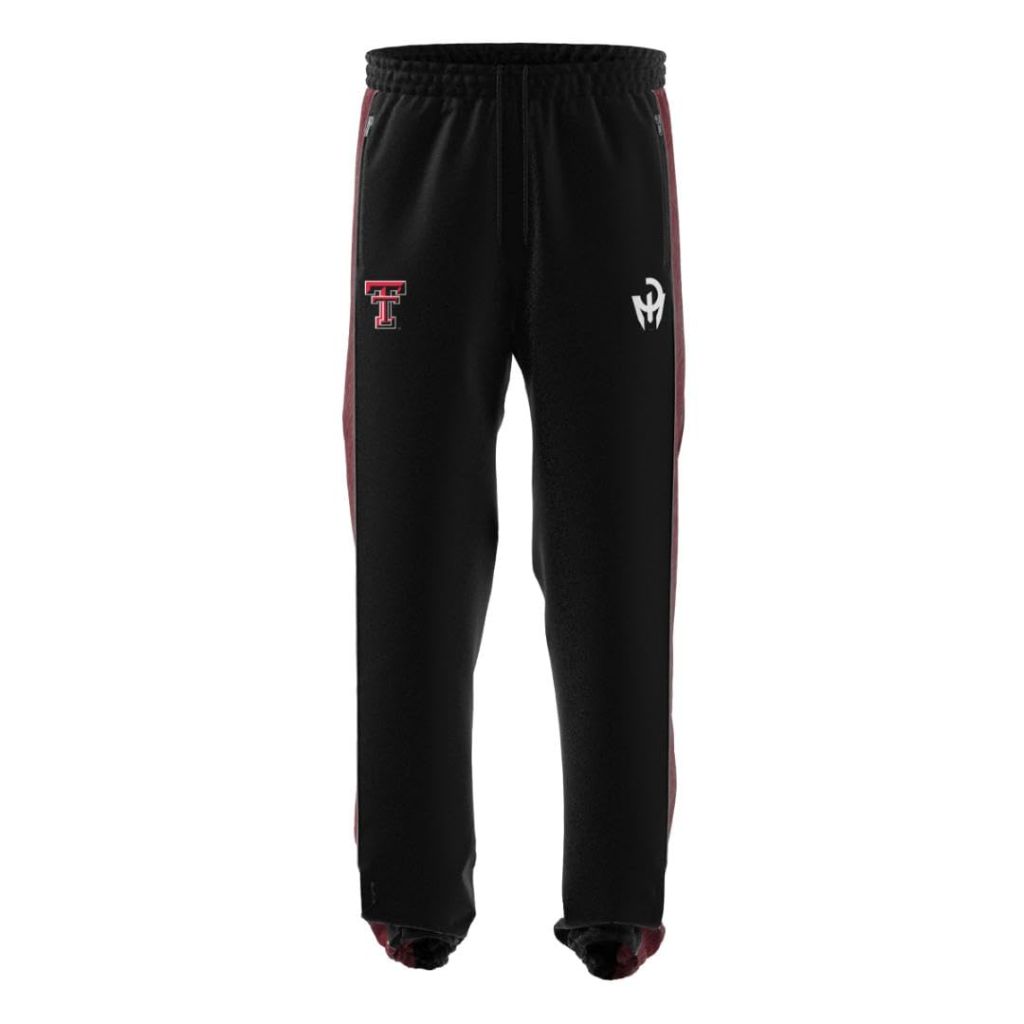 adidas Men's NCAA Mahomes Track Pants - Texas Tech, Black (Small)