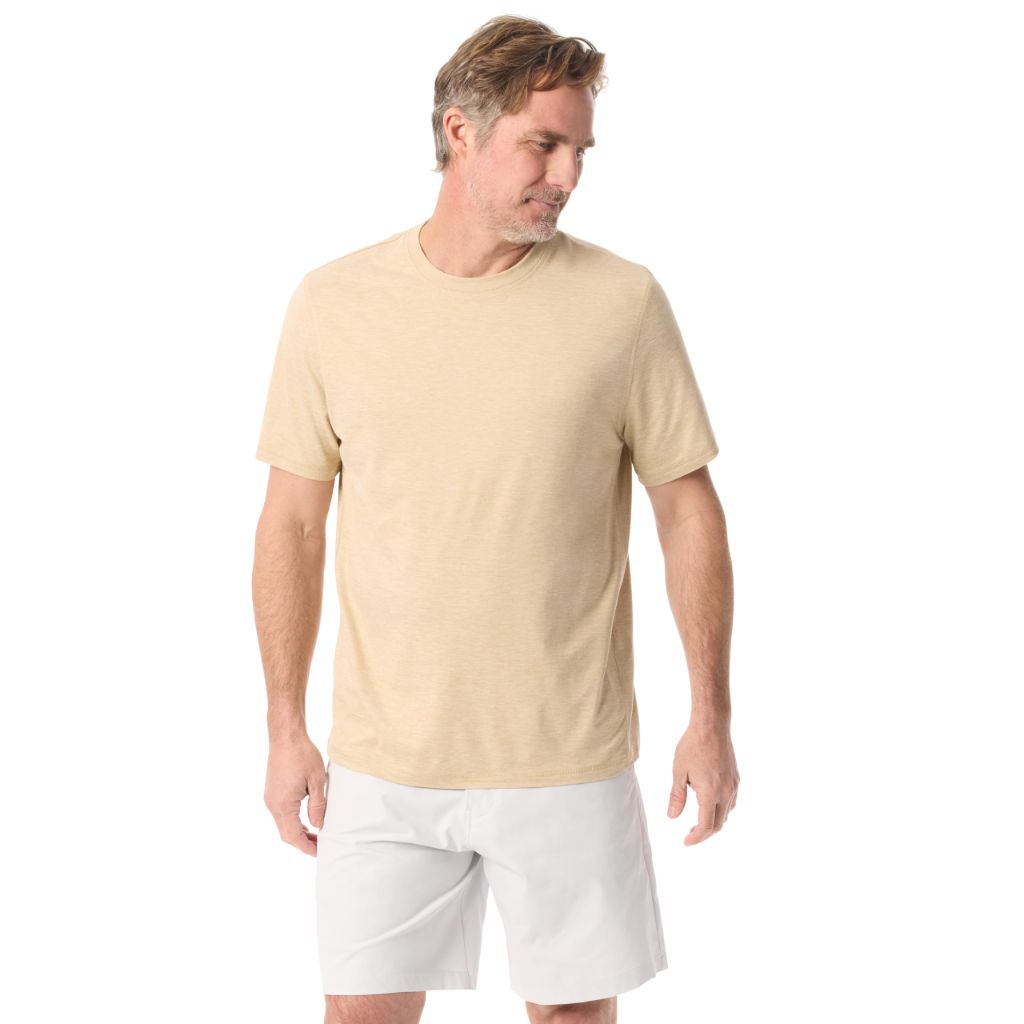 BASS Outdoor Men's Short Sleeve Performance Core Quick Dry Tee Shirt Standard  (Sand) XXL