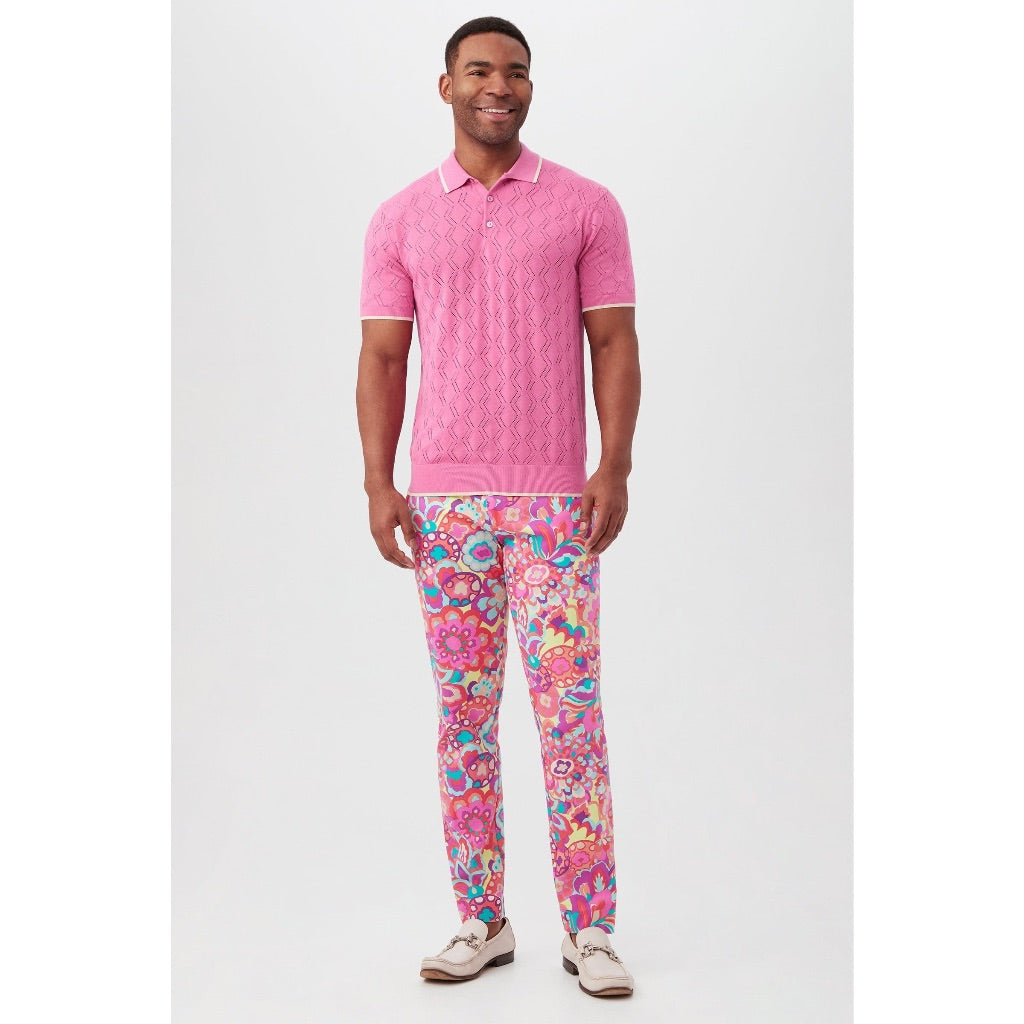 Mr Turk Ringold Short Sleeve Polo / Piazza Pink XS