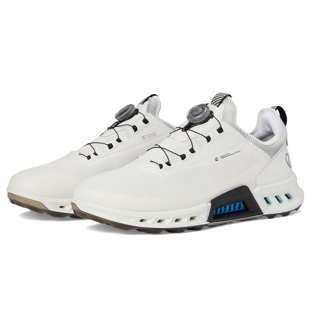 ECCO Men's Biom C4 Boa Leather Gore-Tex Golf Shoe - White, Size 11/11.5