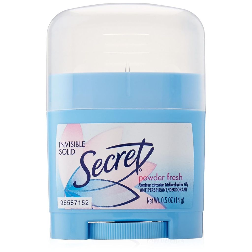 Secret Invisible Solid Anti-Perspirant & Deodorant, Powder Fresh 0.50 oz - Pack of 2