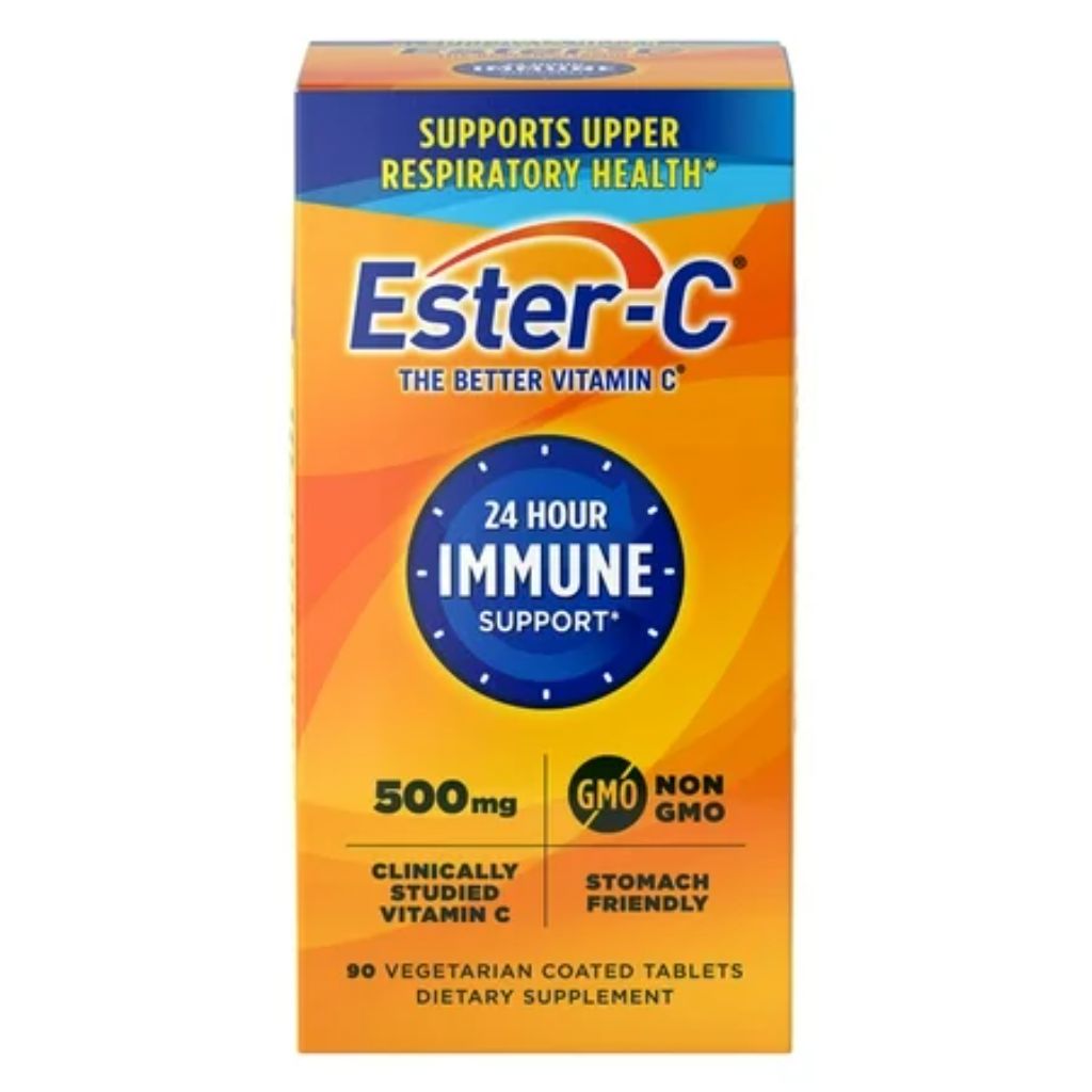 Ester-C 500 mg 24 Hour Vitamin C Tablets for Immune Support  90 Count