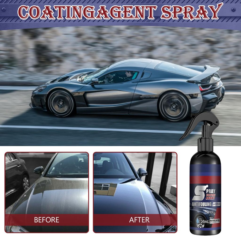 RayHong 2Pcs 3 in 1 Ceramic Car Coating Spray