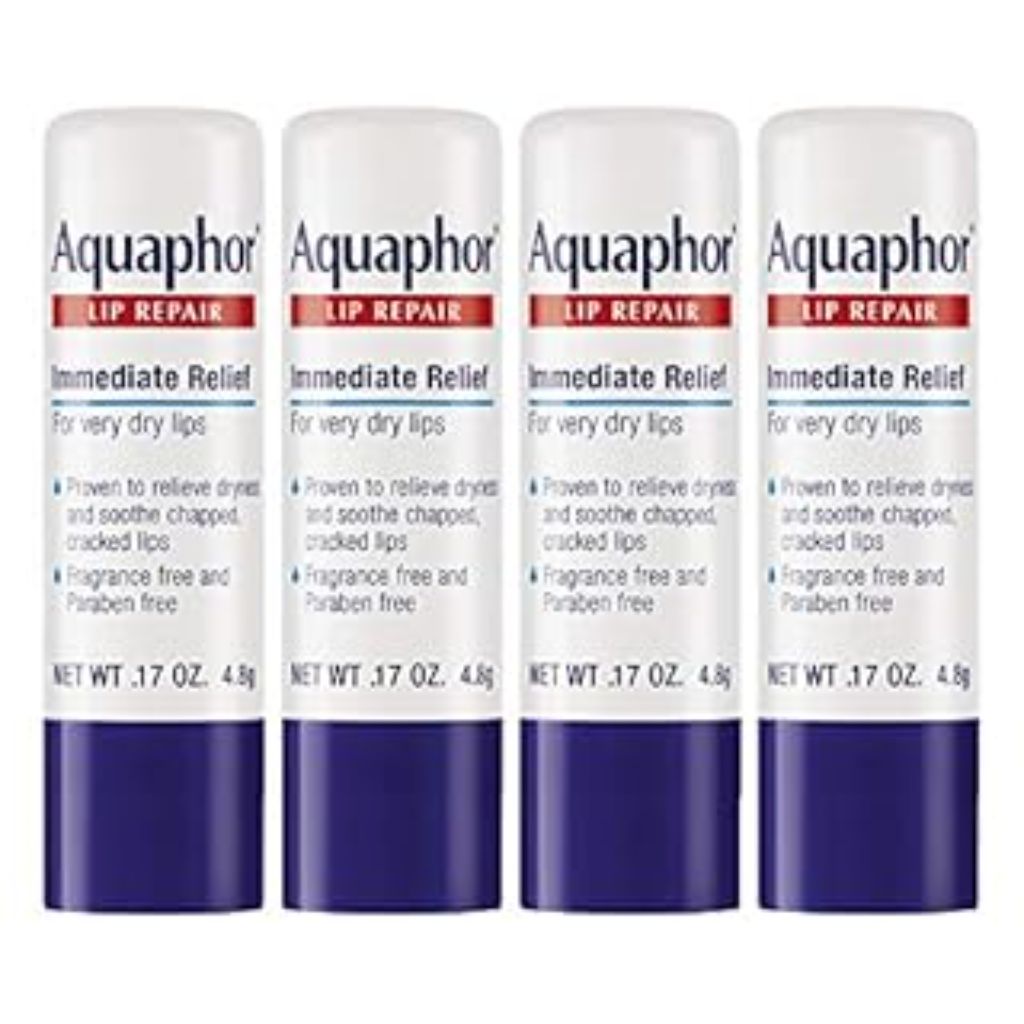 Aquaphor Lip Repair Stick - Soothes Dry Chapped Lips - 0.17 Ounce (Pack of 4)