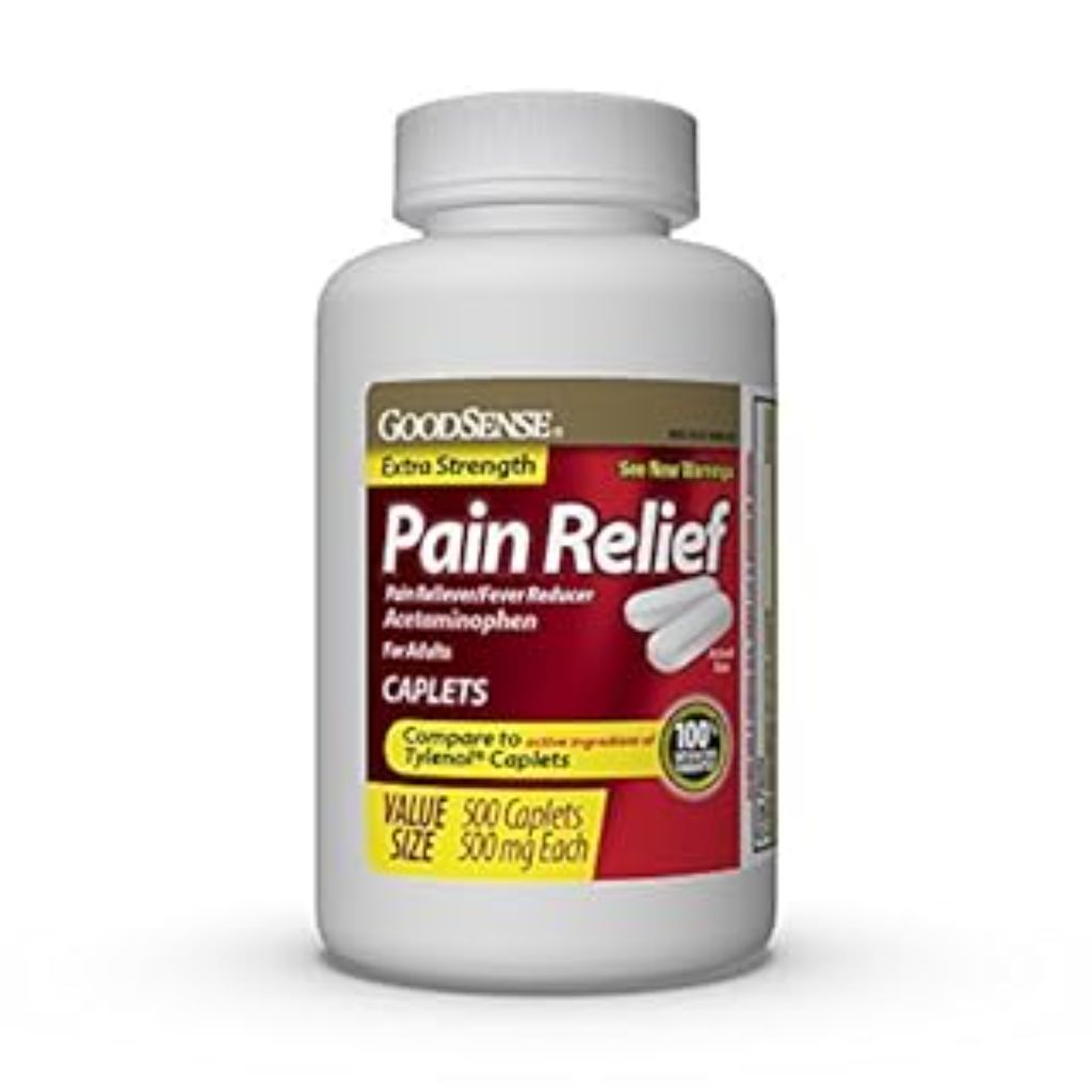 GoodSense Acetaminophen Extra Strength  Pain Reliever/Fever Reducer Caplets  500 mg  500 Count