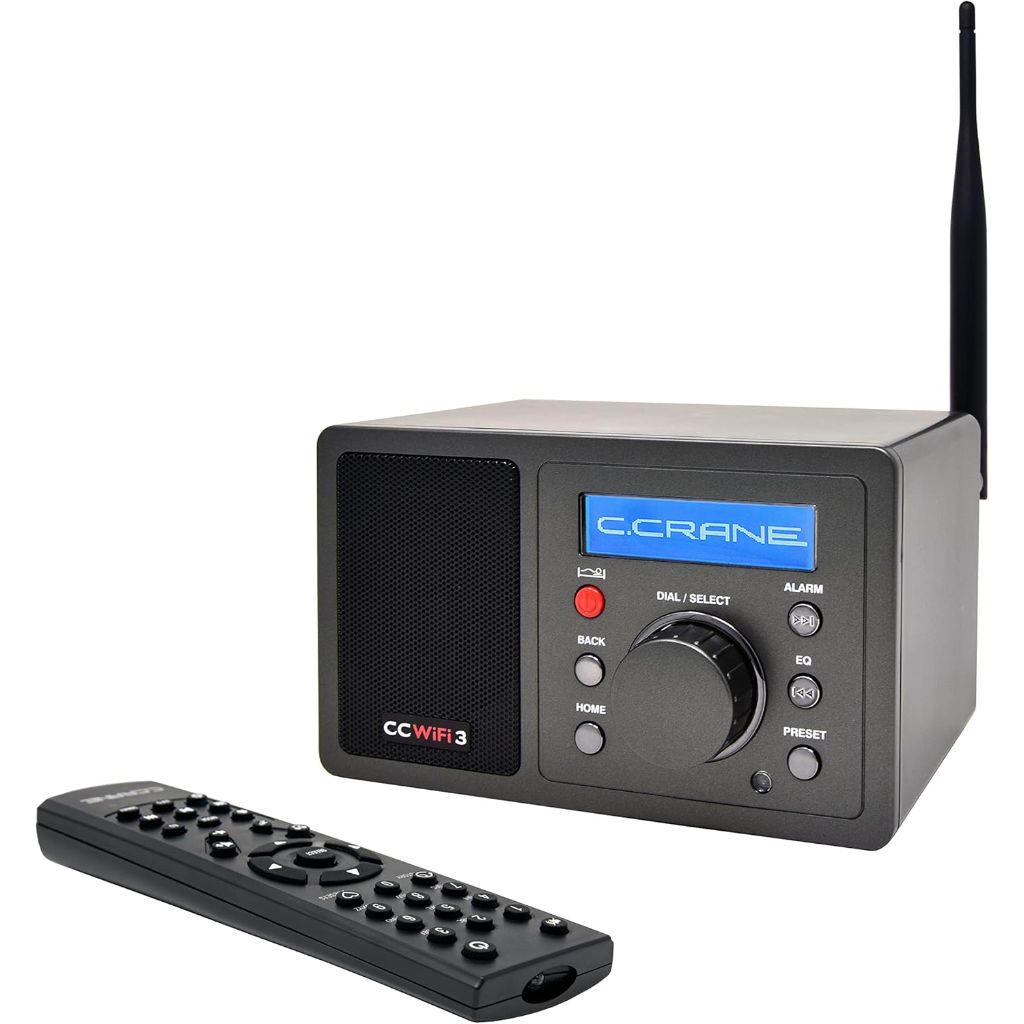 C. Crane CC WiFi 3 Internet Radio with Skytune, Bluetooth Receiver, Clock and Alarm with Remote Control, Access to Thousands of Radio Stations Worldwide