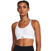 Under Armour Women's Infinity Mid Impact Sports Bra, White/Black, X-Large D-DD