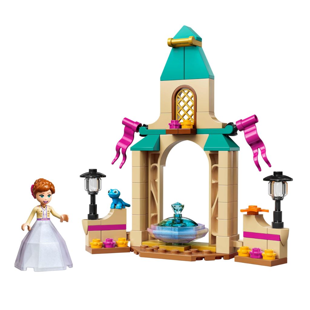 Lego 43198 Disney Anna's Castle Courtyard Building Toy for Kids with Frozen 2 Mini Doll and Diamond Dress