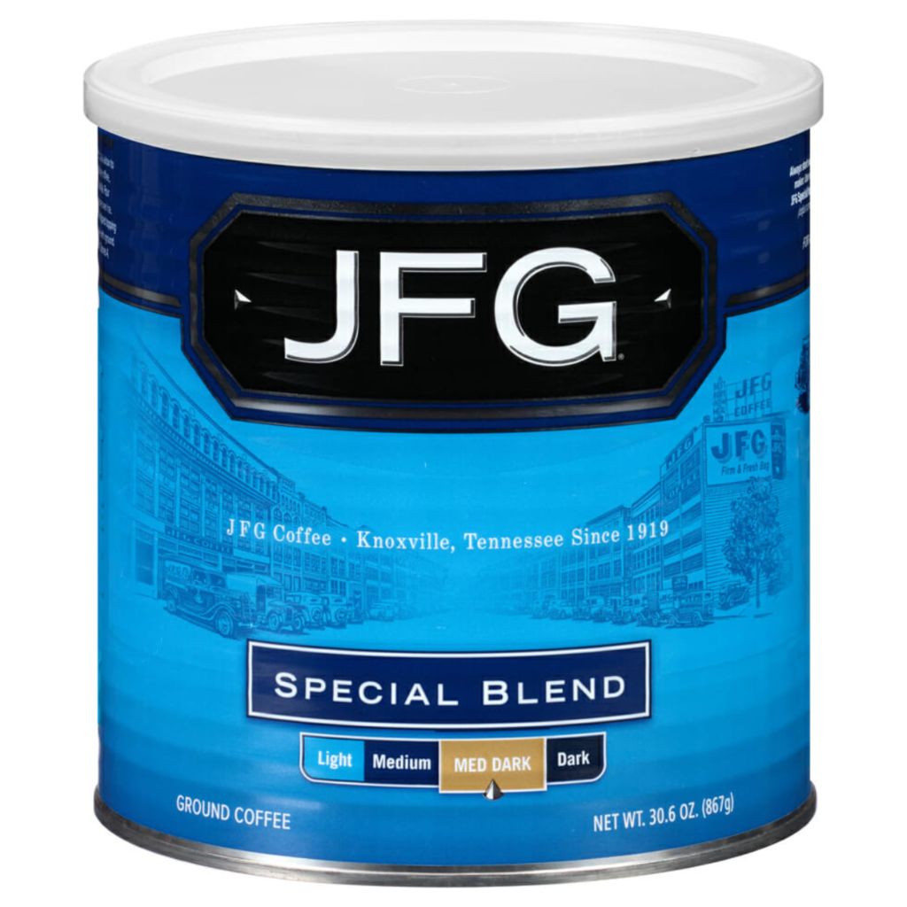 JFG Special Blend Medium-Dark Roast Ground Coffee, 30.6oz Can (Pack of 1)