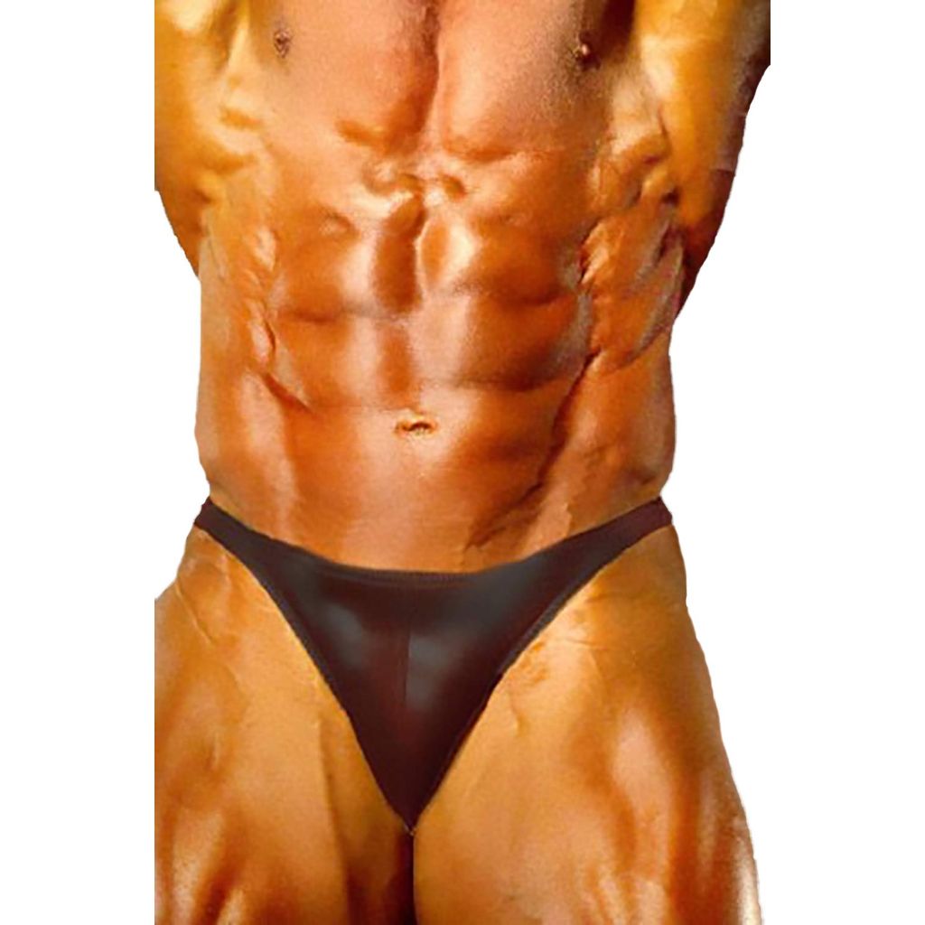 SZ L (32"-34) Andreas Cahling Winner Bodybuilding Posing Swim Wear Suit Trunks Briefs ( Black )