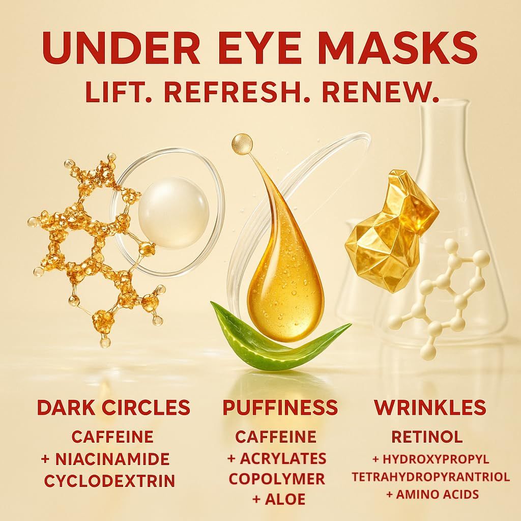 GONIM Under Eye Patches with Salmon DNA, Collagen Peptide, Caffeine & Retinol, Eye Patches for Puffy Eyes and Dark Circles with PDRN, Eye Masks for Dark Circles and Puffiness, Gifts for Women, 4pairs