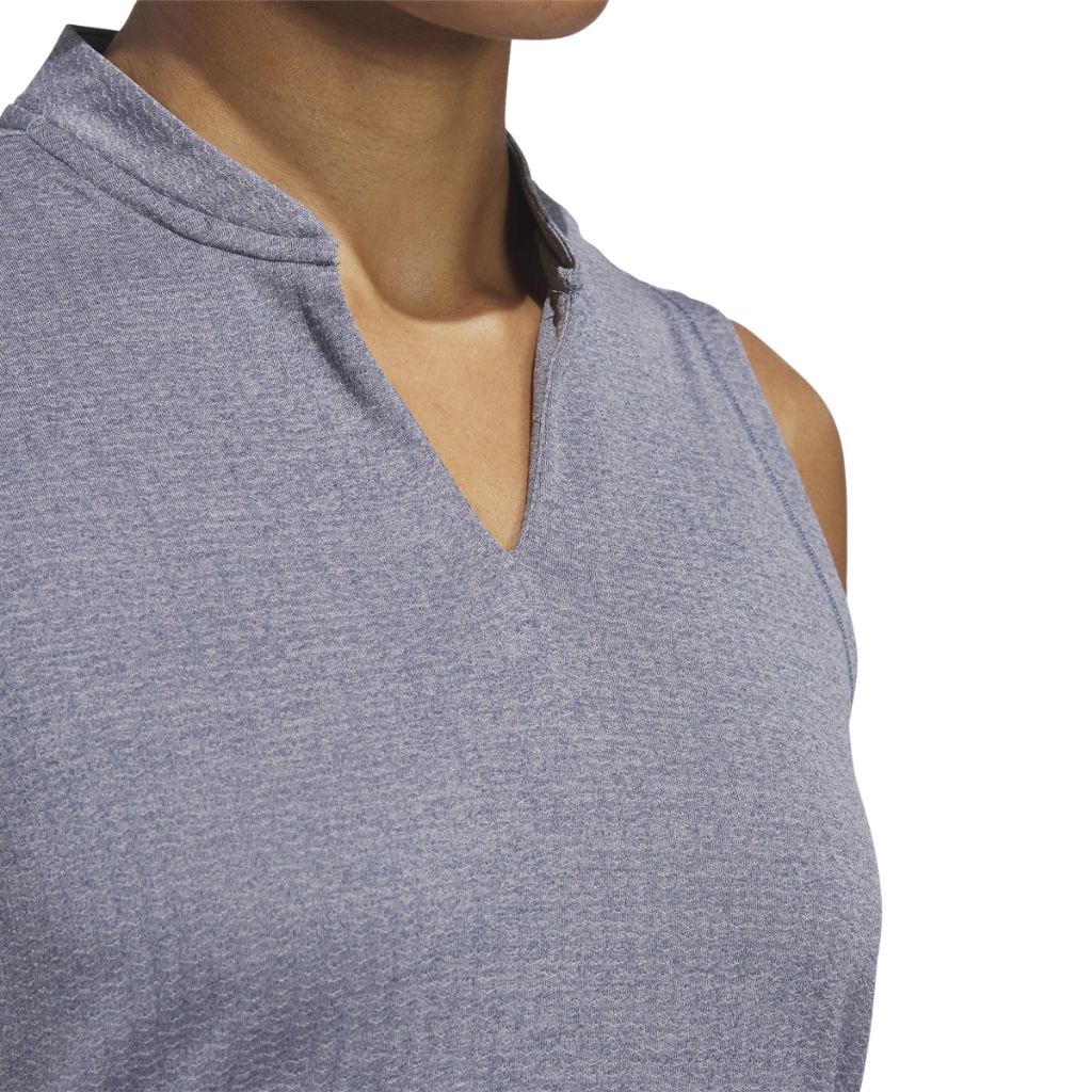 SZ XL, Adidas Standard Women's Ultimate365 Textured Sleeveless Polo Shirt